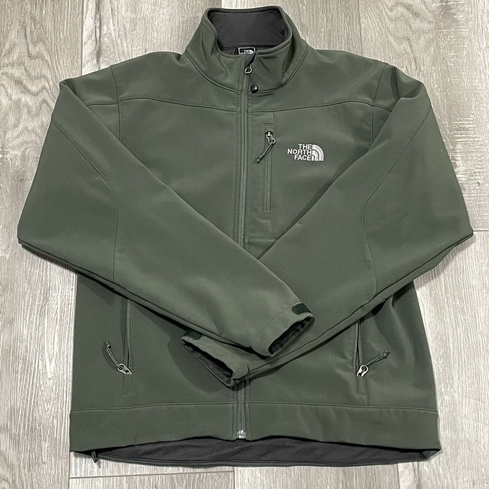 Mens The North Face Apex Bionic Softshell Windproof Jacket Olive Green